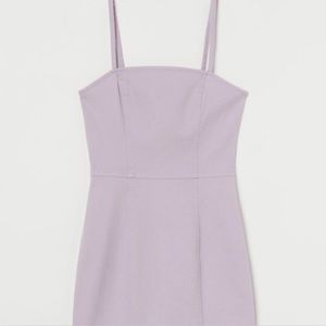 H&M Divided Lilac Denim Mini Fitted Dress